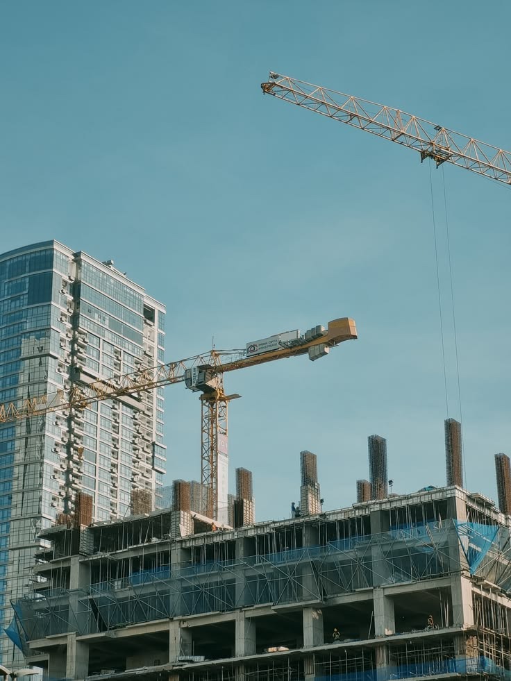 Commercial High-rise construction site operations